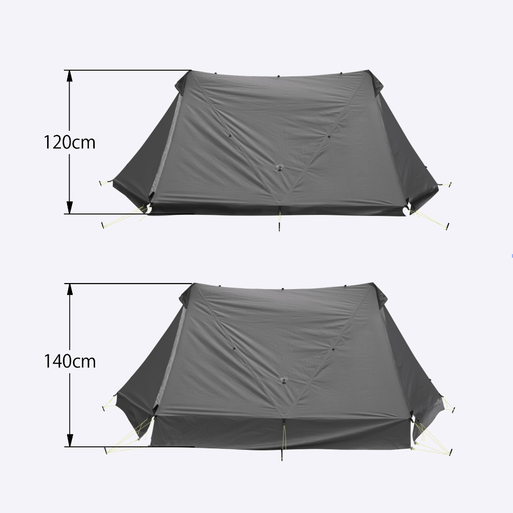 パーゴワークス NINJA TENT ニンジャテント ダークグレー クリアランス