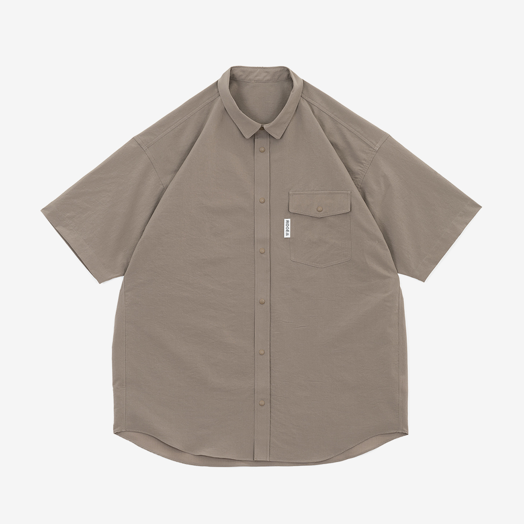 RIDGE MOUNTAIN GEAR リッジマウンテンギア Mens Basic Short Sleeve Shirt Tawny Brown