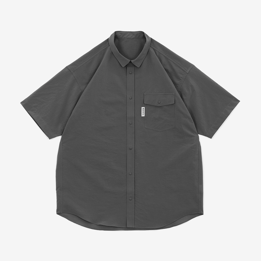 RIDGE MOUNTAIN GEAR bW}EeMA Mens Basic Short Sleeve Shirt Coast Grey